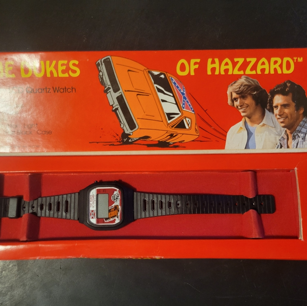 Vintage "The Dukes Of Hazard" Black Digital Watch - Picture 2 of 4